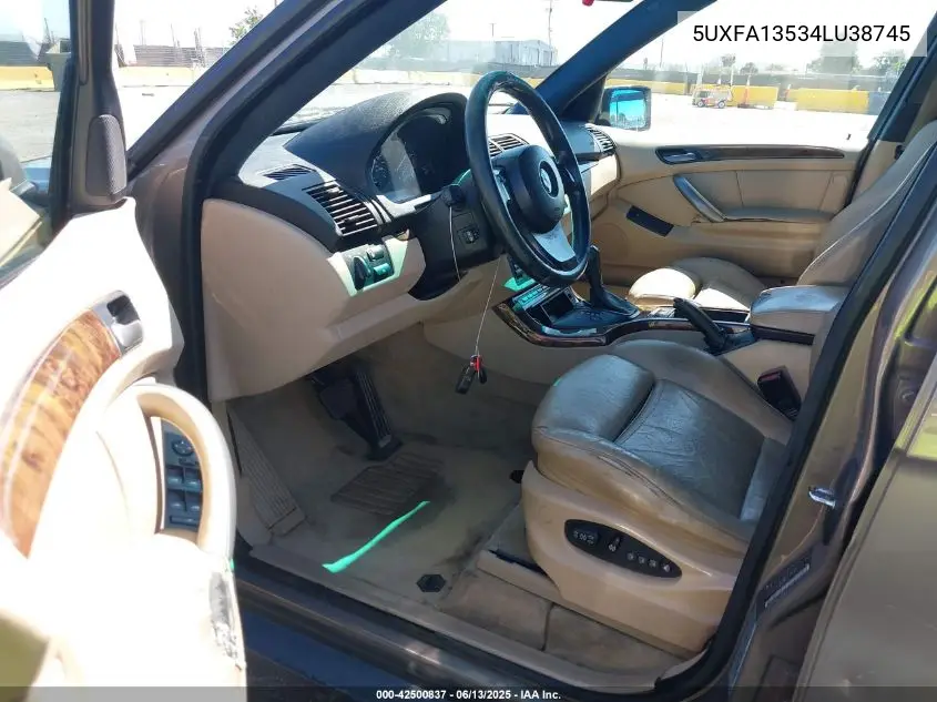2004 BMW X5 3.0I VIN: 5UXFA13534LU38745 Lot: 42500837