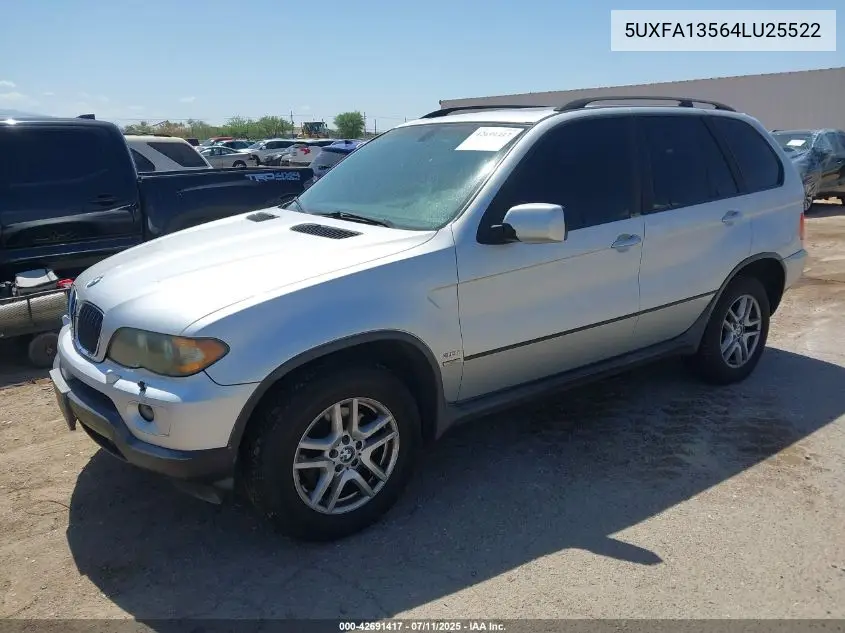 2004 BMW X5 3.0I VIN: 5UXFA13564LU25522 Lot: 42691417