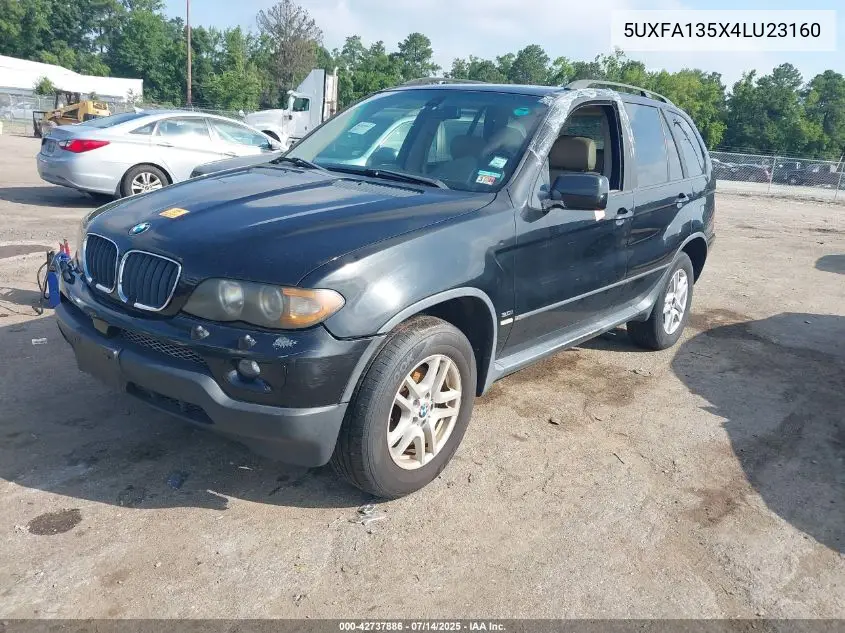 2004 BMW X5 3.0I VIN: 5UXFA135X4LU23160 Lot: 42737886
