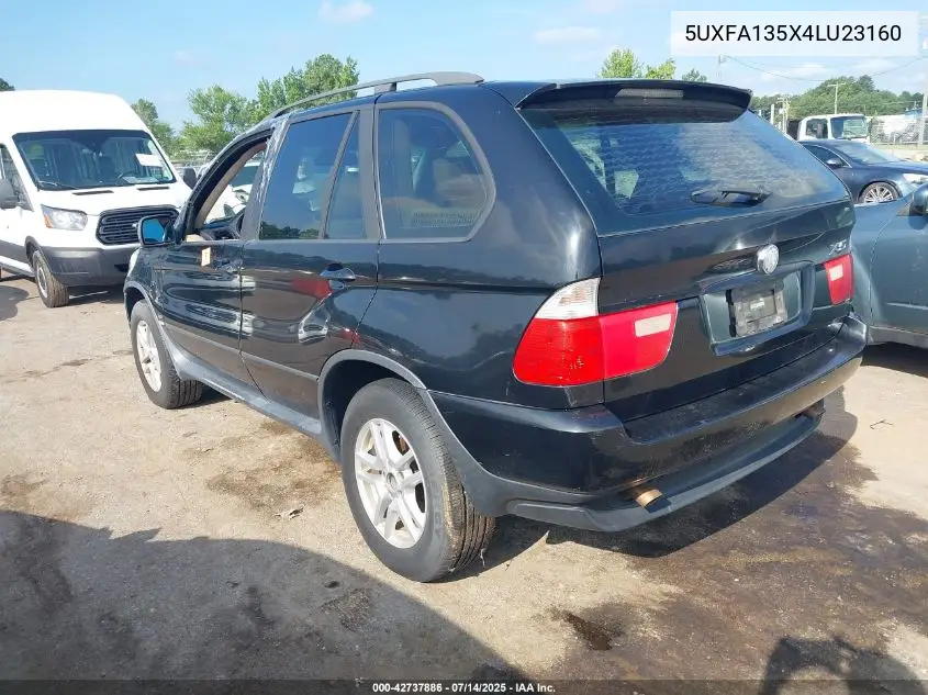2004 BMW X5 3.0I VIN: 5UXFA135X4LU23160 Lot: 42737886