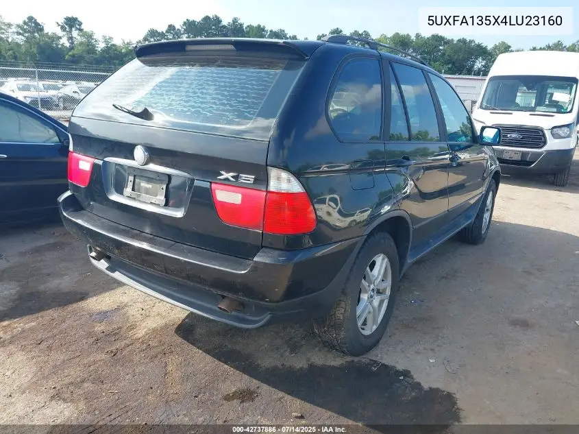 2004 BMW X5 3.0I VIN: 5UXFA135X4LU23160 Lot: 42737886