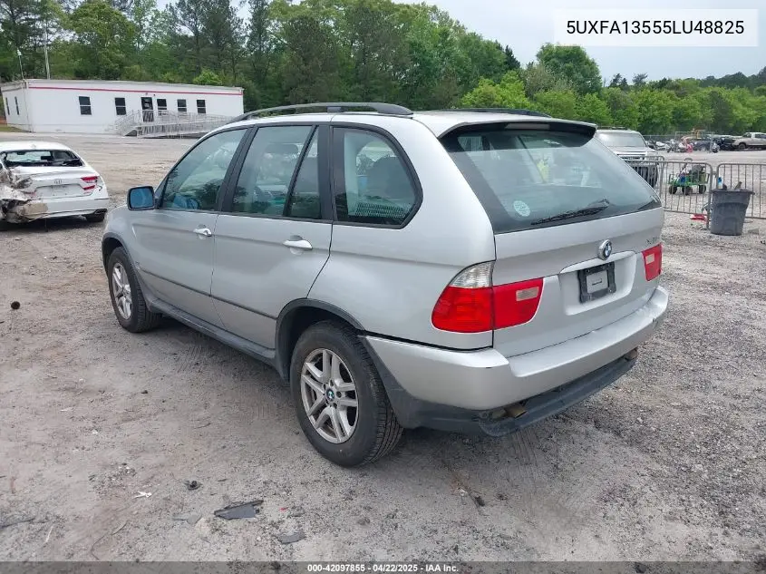 2005 BMW X5 3.0I VIN: 5UXFA13555LU48825 Lot: 42097855