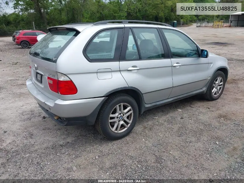 2005 BMW X5 3.0I VIN: 5UXFA13555LU48825 Lot: 42097855
