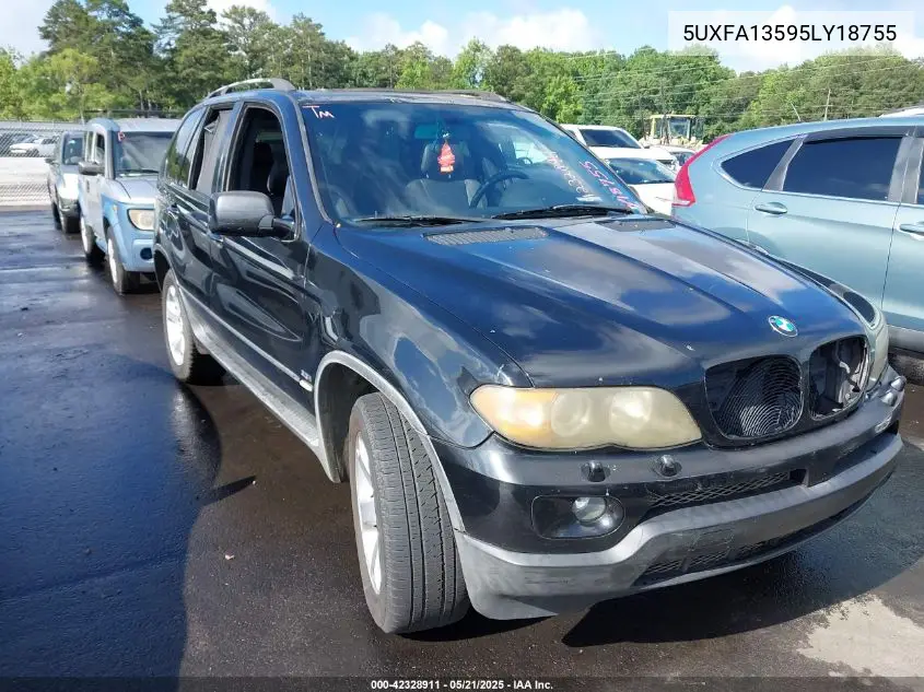 2005 BMW X5 3.0I VIN: 5UXFA13595LY18755 Lot: 42328911