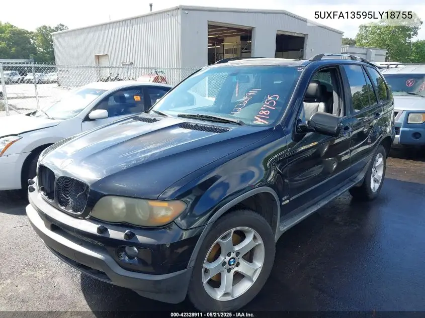 2005 BMW X5 3.0I VIN: 5UXFA13595LY18755 Lot: 42328911