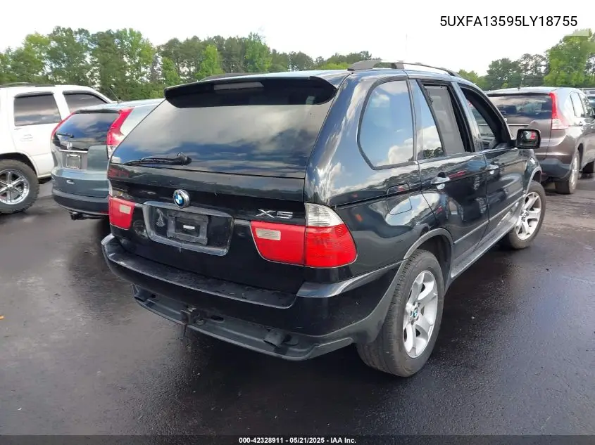 2005 BMW X5 3.0I VIN: 5UXFA13595LY18755 Lot: 42328911