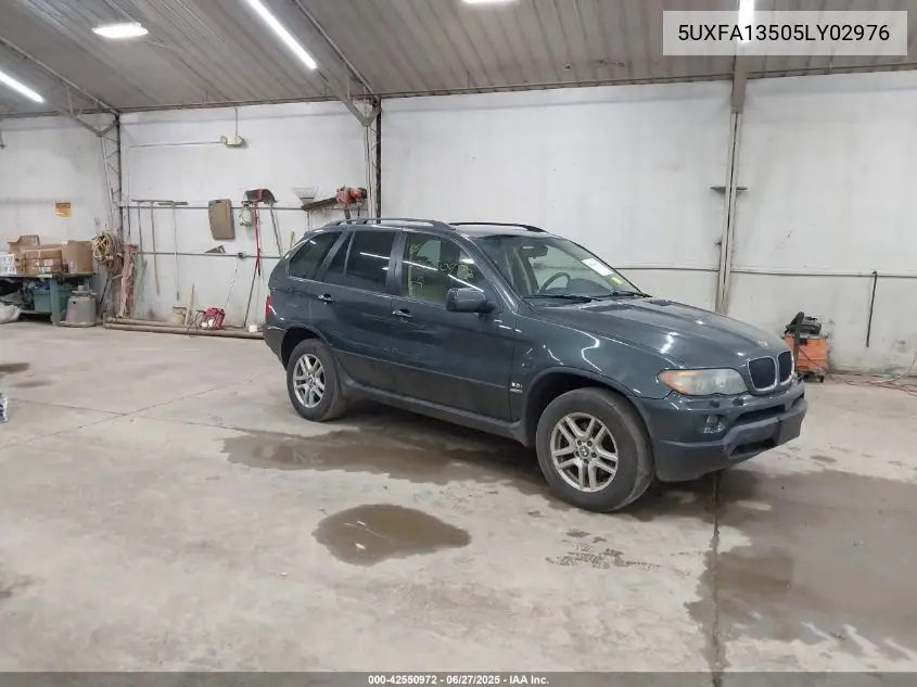 2005 BMW X5 3.0I VIN: 5UXFA13505LY02976 Lot: 42550972