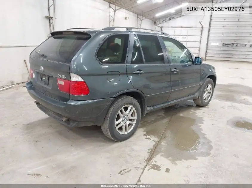 2005 BMW X5 3.0I VIN: 5UXFA13505LY02976 Lot: 42550972