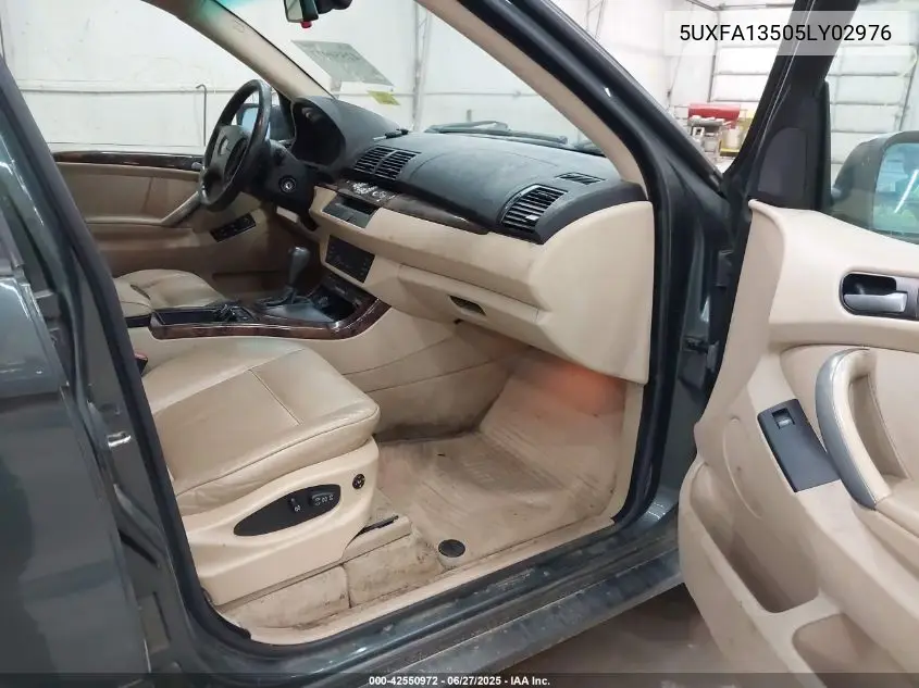 2005 BMW X5 3.0I VIN: 5UXFA13505LY02976 Lot: 42550972