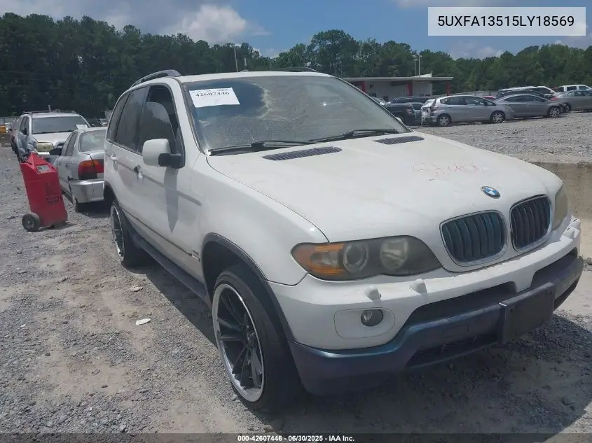 2005 BMW X5 3.0I VIN: 5UXFA13515LY18569 Lot: 42607446