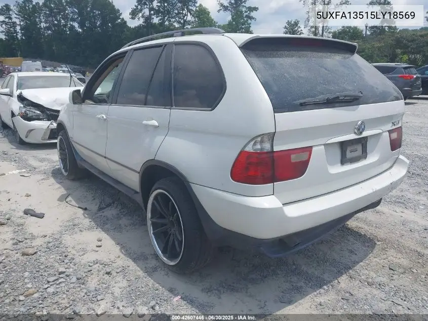 2005 BMW X5 3.0I VIN: 5UXFA13515LY18569 Lot: 42607446