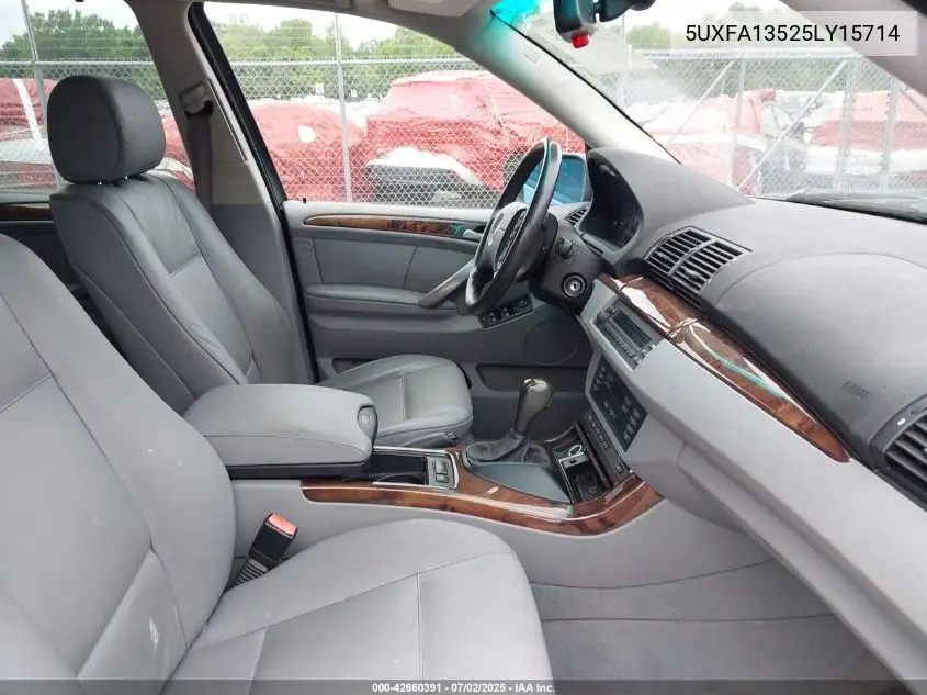 2005 BMW X5 3.0I VIN: 5UXFA13525LY15714 Lot: 42660391
