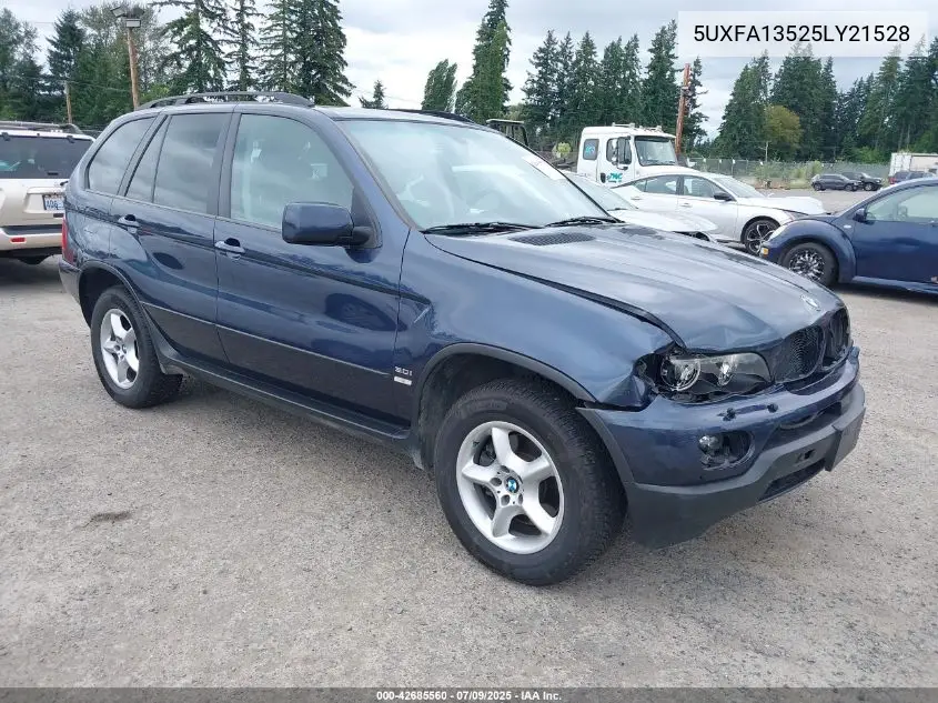 2005 BMW X5 3.0I VIN: 5UXFA13525LY21528 Lot: 42685560
