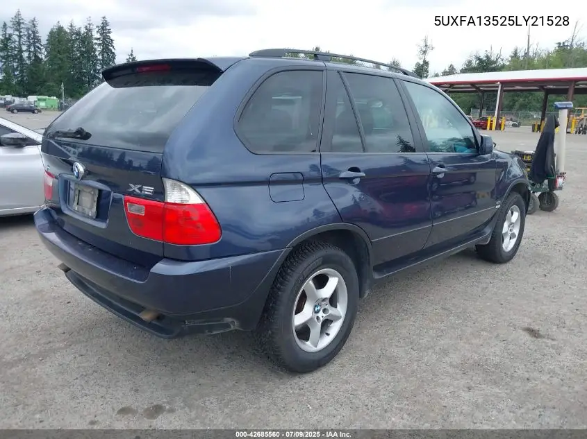 2005 BMW X5 3.0I VIN: 5UXFA13525LY21528 Lot: 42685560