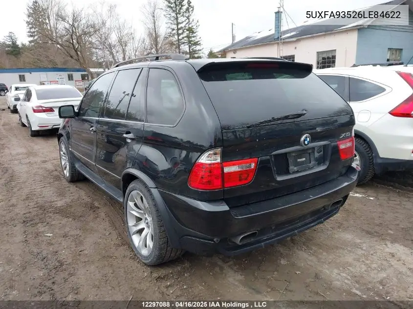 2006 BMW X5 4.8Is VIN: 5UXFA93526LE84622 Lot: 12297088