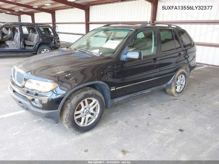 2006 BMW X5 3.0I VIN: 5UXFA13556LY32377 Lot: 42625671