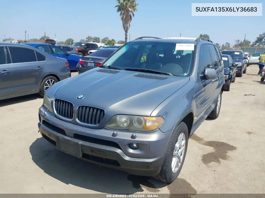 2006 BMW X5 3.0I VIN: 5UXFA135X6LY36683 Lot: 42655602