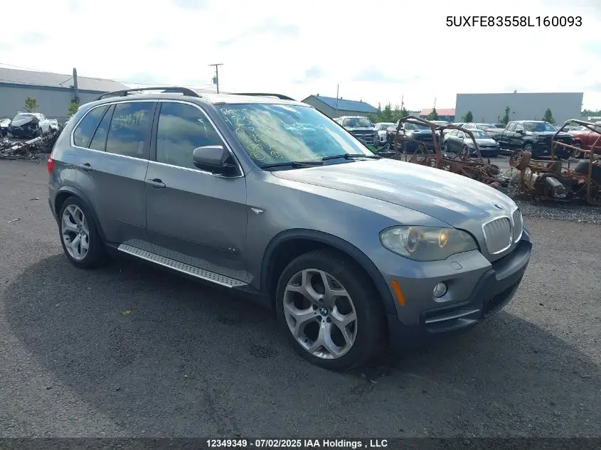 2008 BMW X5 4.8I VIN: 5UXFE83558L160093 Lot: 12349349X