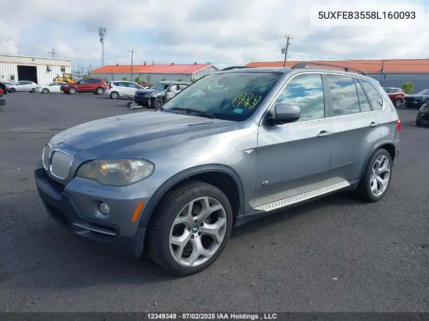 2008 BMW X5 4.8I VIN: 5UXFE83558L160093 Lot: 12349349X