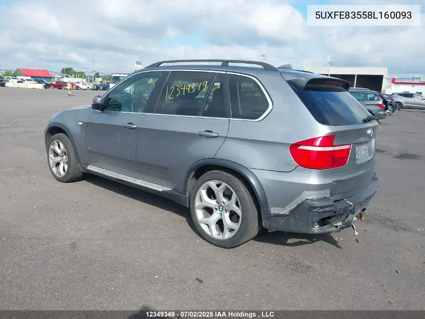 2008 BMW X5 4.8I VIN: 5UXFE83558L160093 Lot: 12349349X