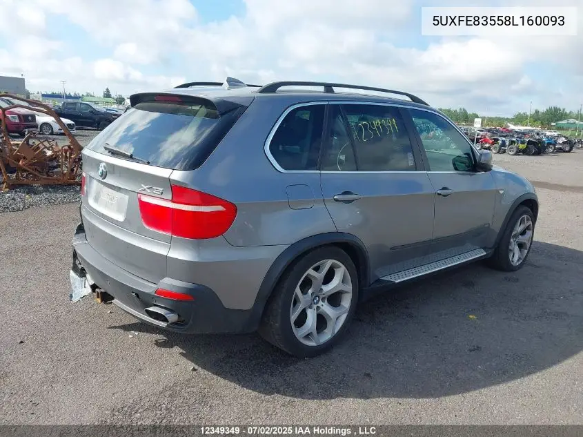 2008 BMW X5 4.8I VIN: 5UXFE83558L160093 Lot: 12349349X