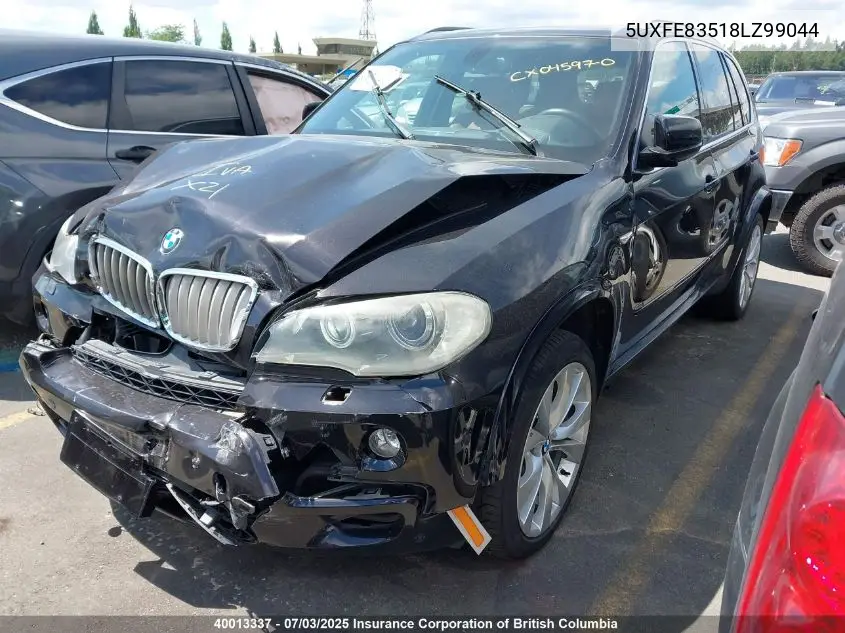 2008 BMW X5 4.8I VIN: 5UXFE83518LZ99044 Lot: 40013337