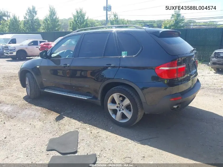 2008 BMW X5 3.0Si VIN: 5UXFE43588L004574 Lot: 42589264