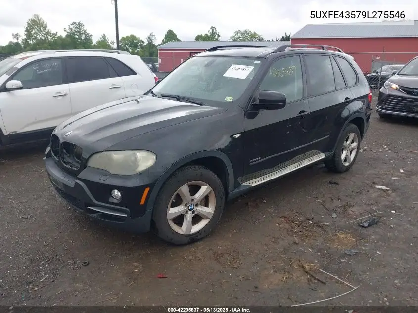 2009 BMW X5 xDrive30I VIN: 5UXFE43579L275546 Lot: 42205837