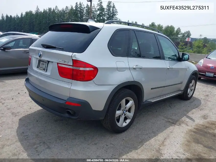 2009 BMW X5 xDrive30I VIN: 5UXFE43529L275311 Lot: 42594785
