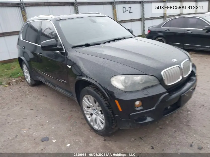 2010 BMW X5 xDrive48I VIN: 5UXFE8C58AL312311 Lot: 12329986