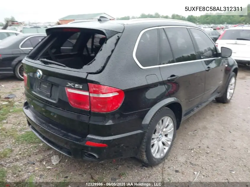 2010 BMW X5 xDrive48I VIN: 5UXFE8C58AL312311 Lot: 12329986
