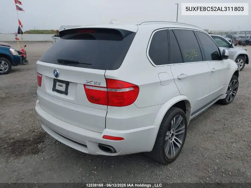 2010 BMW X5 xDrive48I VIN: 5UXFE8C52AL311803 Lot: 12338165
