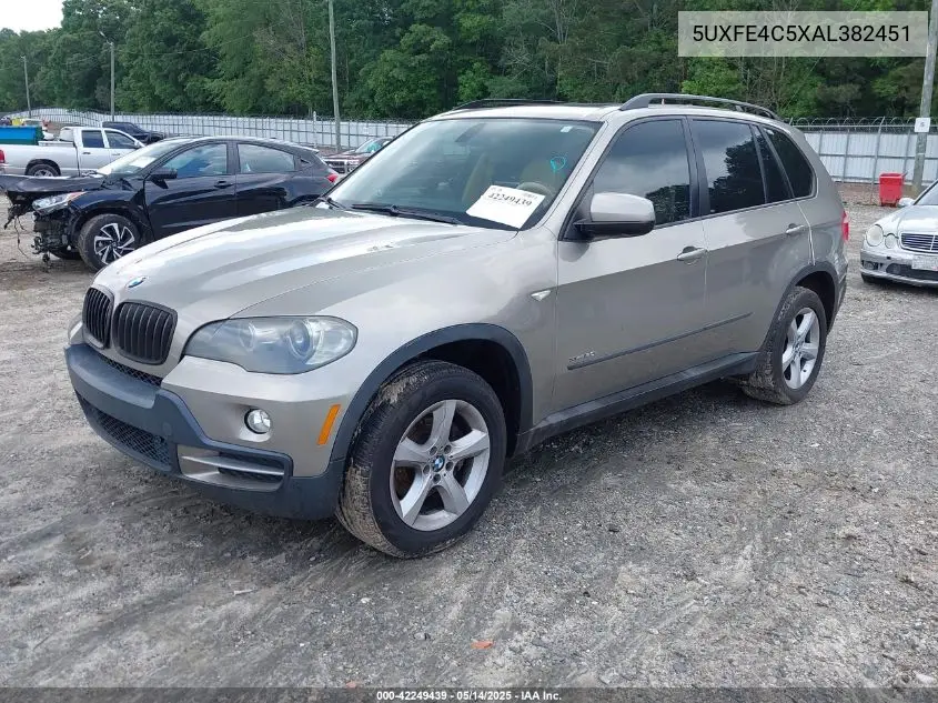2010 BMW X5 xDrive30I VIN: 5UXFE4C5XAL382451 Lot: 42249439