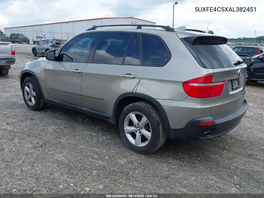 2010 BMW X5 xDrive30I VIN: 5UXFE4C5XAL382451 Lot: 42249439