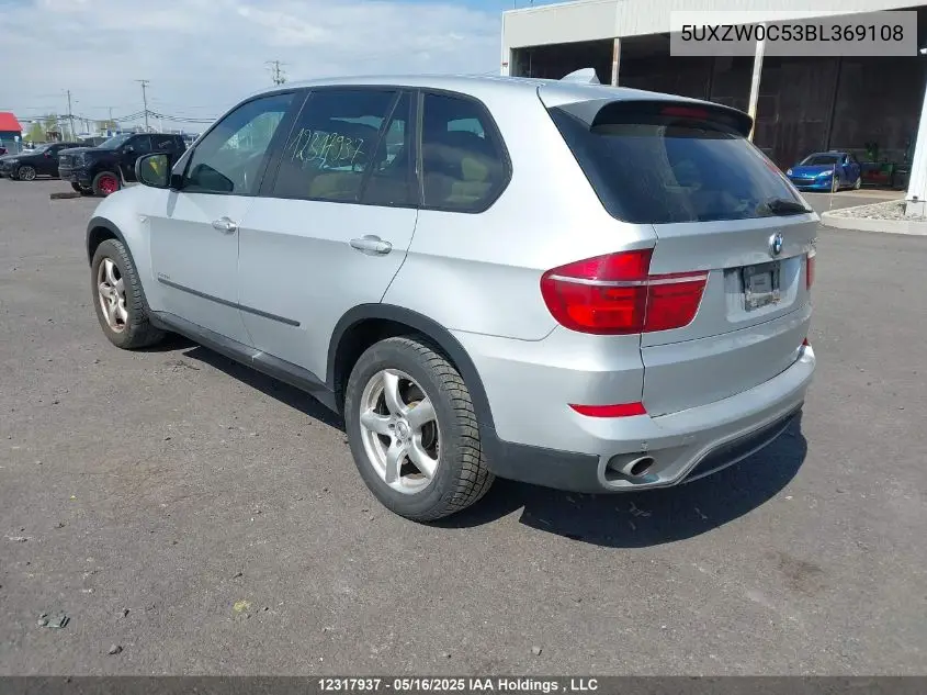 2011 BMW X5 xDrive35D VIN: 5UXZW0C53BL369108 Lot: 12317937