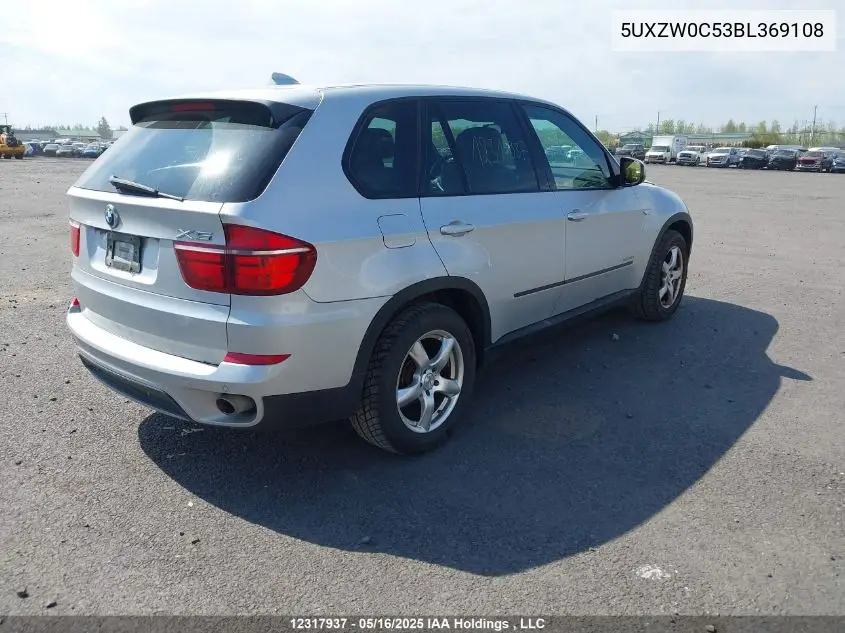 2011 BMW X5 xDrive35D VIN: 5UXZW0C53BL369108 Lot: 12317937