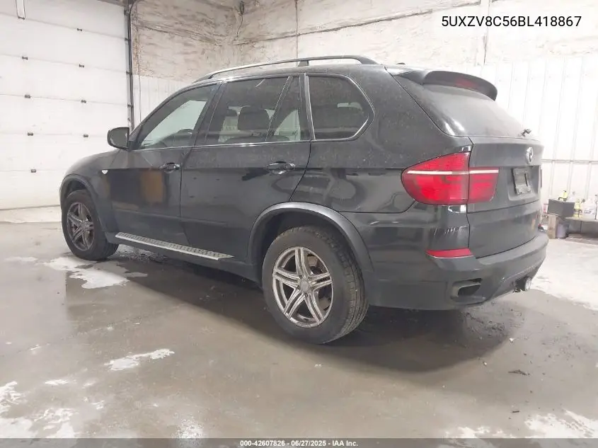 2011 BMW X5 xDrive50I VIN: 5UXZV8C56BL418867 Lot: 42607826