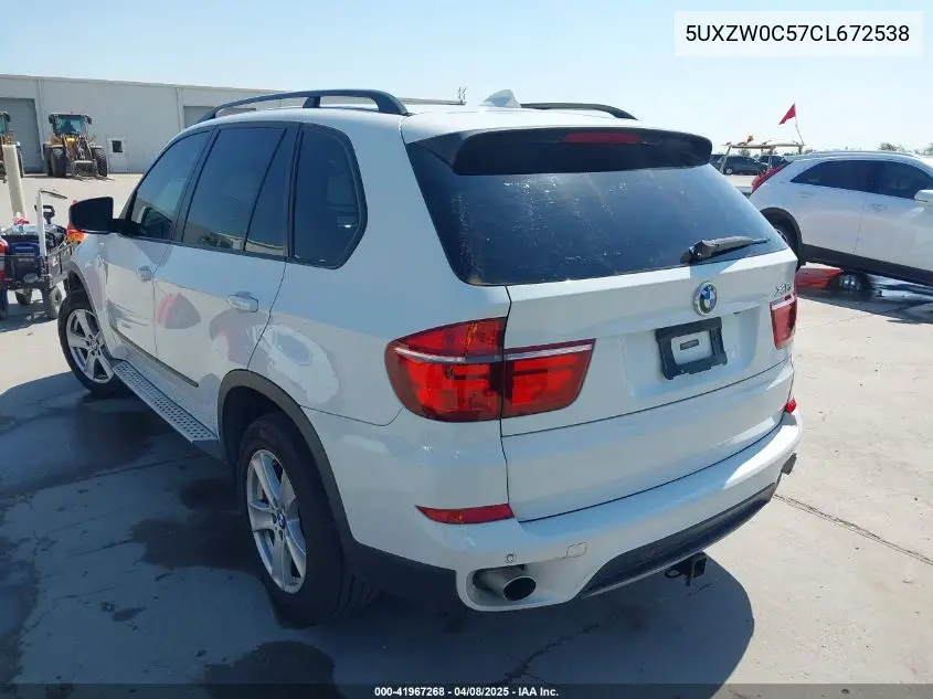 2012 BMW X5 xDrive35D VIN: 5UXZW0C57CL672538 Lot: 41967268