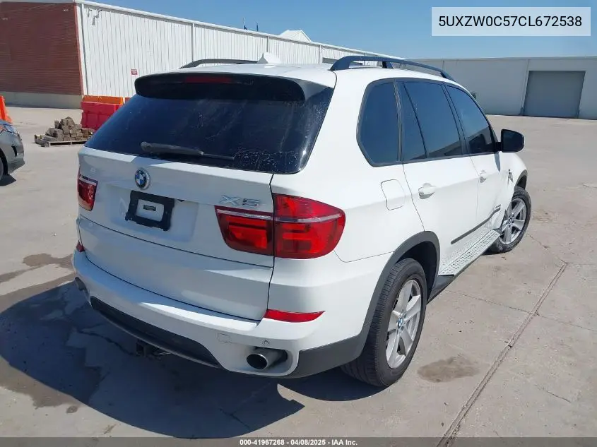 2012 BMW X5 xDrive35D VIN: 5UXZW0C57CL672538 Lot: 41967268