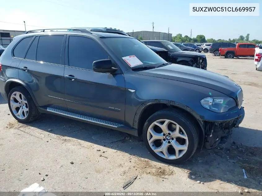 2012 BMW X5 xDrive35D VIN: 5UXZW0C51CL669957 Lot: 42230292