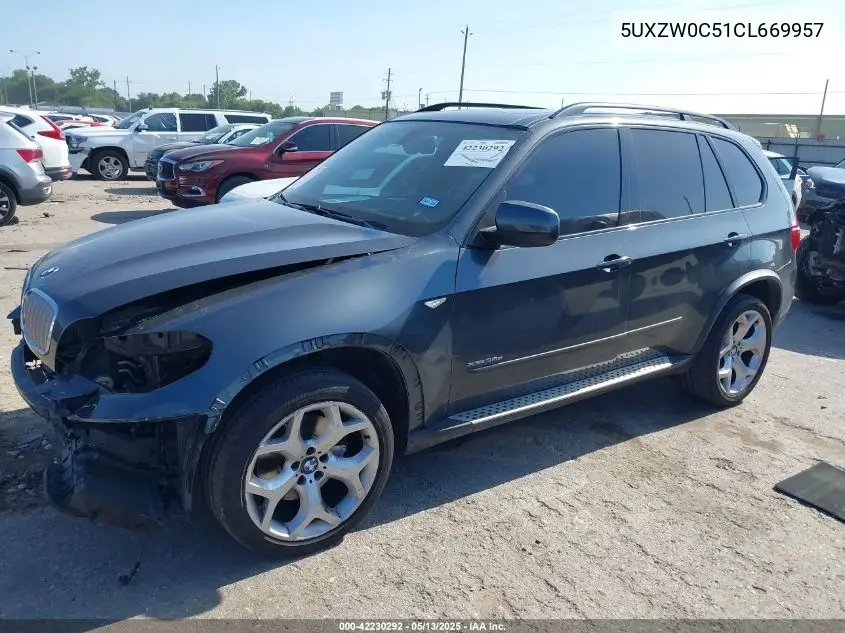 2012 BMW X5 xDrive35D VIN: 5UXZW0C51CL669957 Lot: 42230292