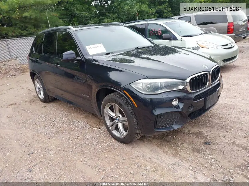 2014 BMW X5 xDrive35I VIN: 5UXKR0C51E0H16081 Lot: 42764312