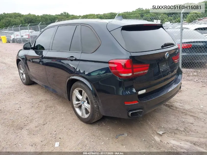 2014 BMW X5 xDrive35I VIN: 5UXKR0C51E0H16081 Lot: 42764312