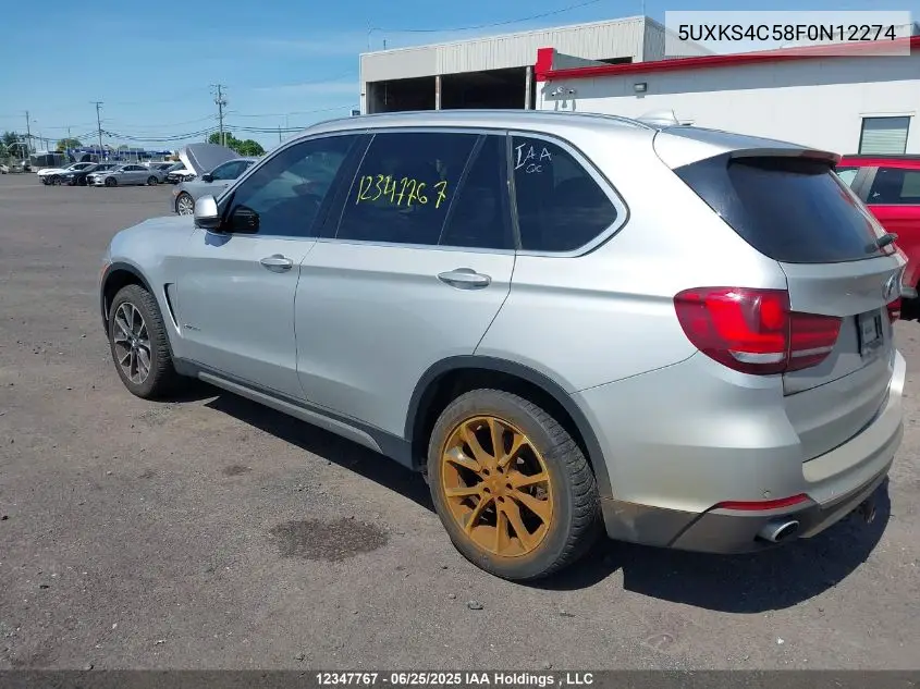 2015 BMW X5 xDrive35D VIN: 5UXKS4C58F0N12274 Lot: 12347767