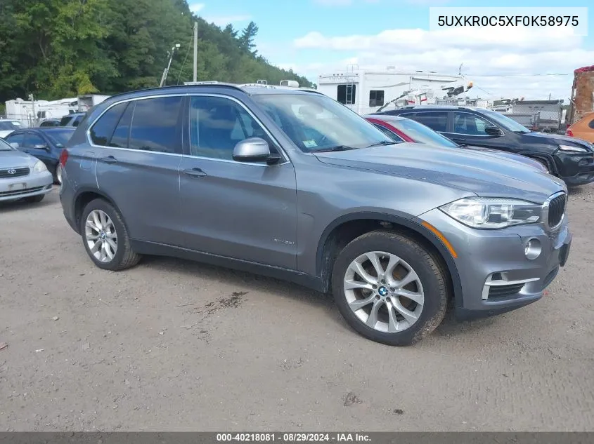 2015 BMW X5 xDrive35I VIN: 5UXKR0C5XF0K58975 Lot: 40218081