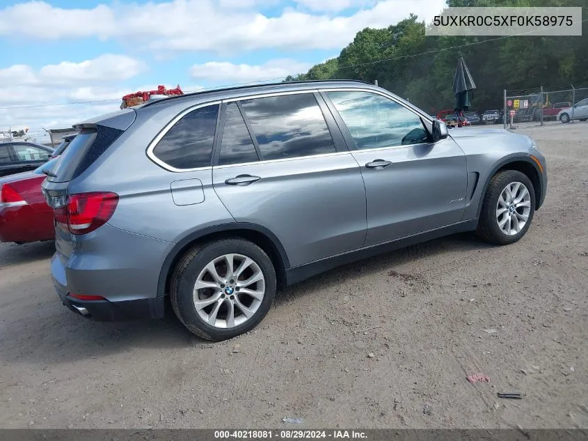 2015 BMW X5 xDrive35I VIN: 5UXKR0C5XF0K58975 Lot: 40218081