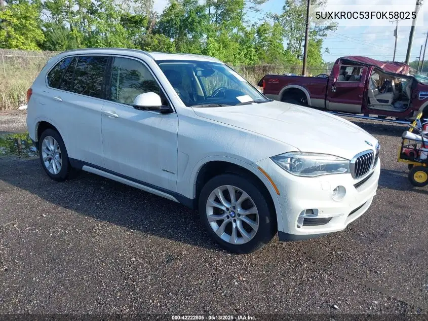 2015 BMW X5 xDrive35I VIN: 5UXKR0C53F0K58025 Lot: 42222805