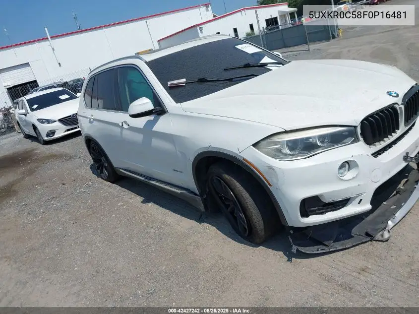 2015 BMW X5 xDrive35I VIN: 5UXKR0C58F0P16481 Lot: 42427242