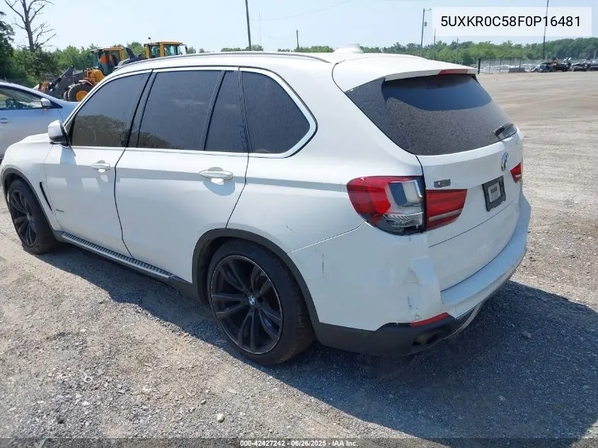 2015 BMW X5 xDrive35I VIN: 5UXKR0C58F0P16481 Lot: 42427242