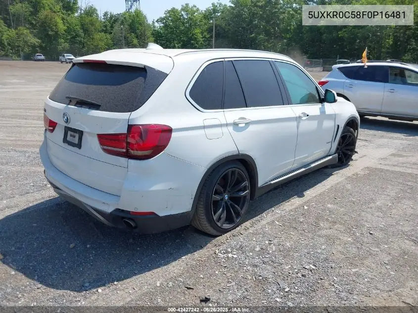 2015 BMW X5 xDrive35I VIN: 5UXKR0C58F0P16481 Lot: 42427242